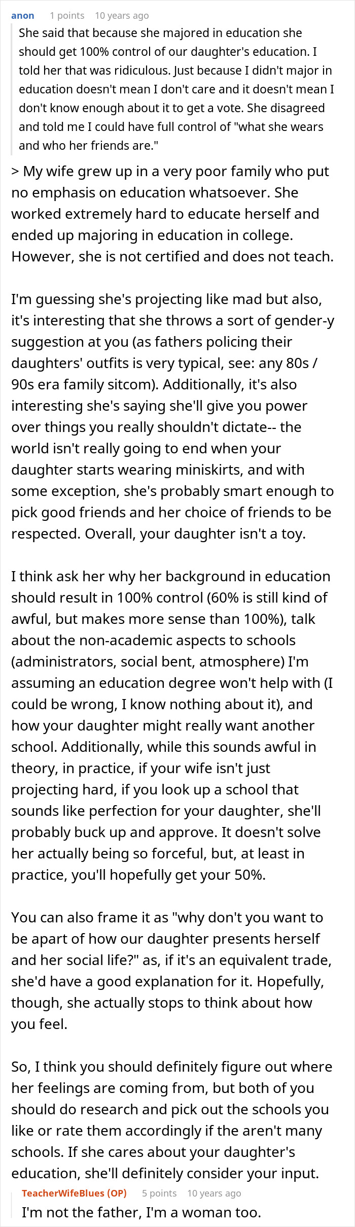 Mom Decides She Gets Control Over Kid&rsquo;s Education, Gives Her Wife Wardrobe Rights In Return