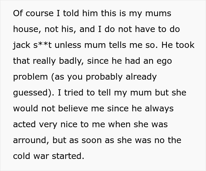 Mistreated Son Hurt That Mom Believes Her Narcissist BF Over Him, Finally Teaches The Guy A Lesson