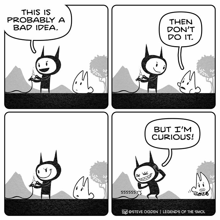 This Artist Made 25 Adorable Comics About A Tiny Character Whose Confidence Is Bigger Than He Is