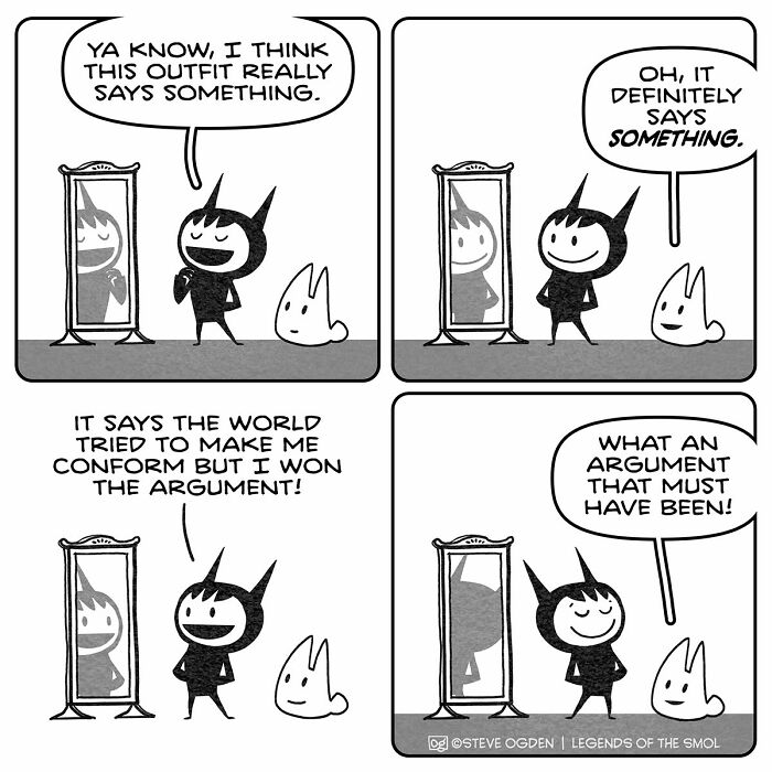 This Artist Made 25 Adorable Comics About A Tiny Character Whose Confidence Is Bigger Than He Is