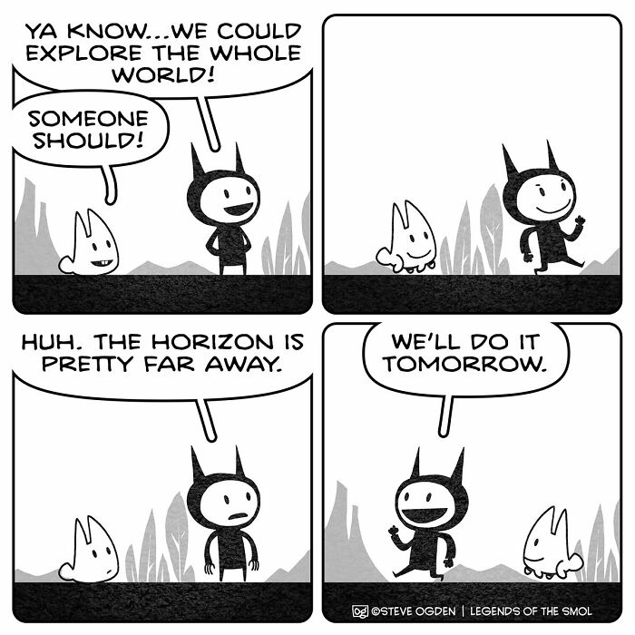 This Artist Made 25 Adorable Comics About A Tiny Character Whose Confidence Is Bigger Than He Is
