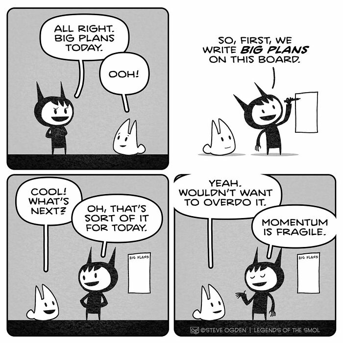 This Artist Made 25 Adorable Comics About A Tiny Character Whose Confidence Is Bigger Than He Is