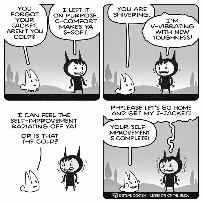 This Artist Made 25 Adorable Comics About A Tiny Character Whose Confidence Is Bigger Than He Is