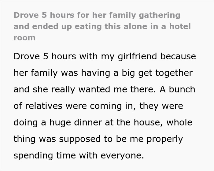 Man Drives 5 Hours To Meet Girlfriend’s Family, Ends Up Staying At A Hotel Alone Man Drives 5 Hours To Meet Girlfriend’s Family, Ends Up Staying At A Hotel Alone