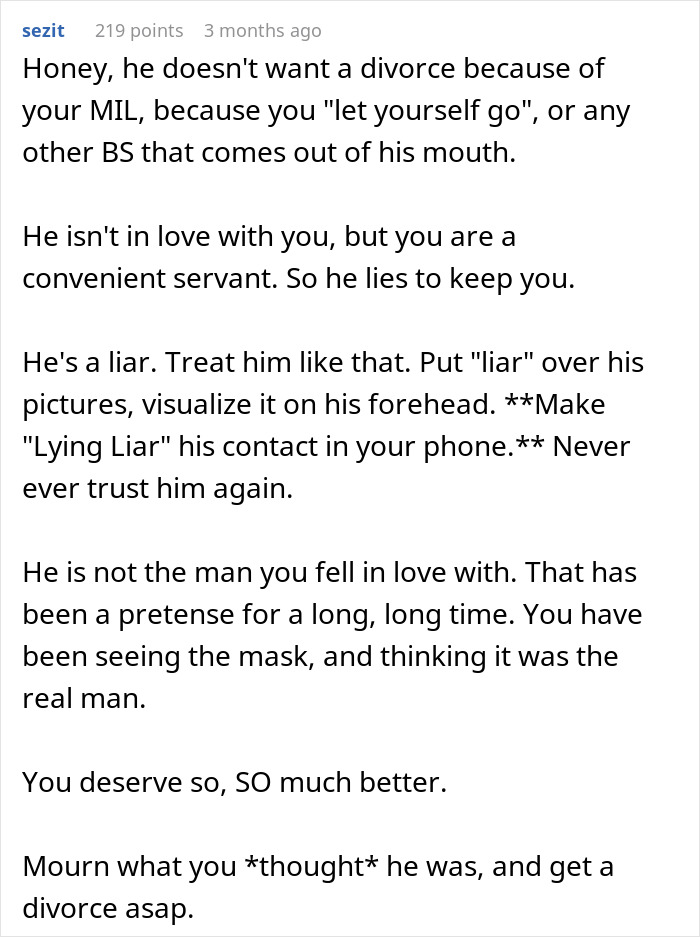 Cheater Wants A Divorce With Pregnant Wife Who Is Still Willing To Stay With Him For “Corrupting” His Mom Cheater Wants A Divorce With Pregnant Wife Who Is Still Willing To Stay With Him For “Corrupting” His Mom