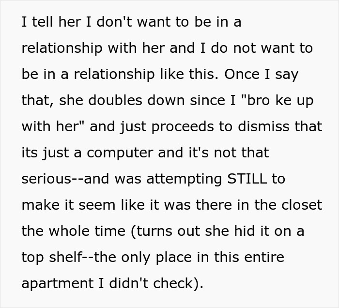 Laptop Gets Hidden Out Of Spite, Woman Sees This Is Just Red Flag Nr.1 After A 7-Year Relationship Laptop Gets Hidden Out Of Spite, Woman Sees This Is Just Red Flag Nr.1 After A 7-Year Relationship