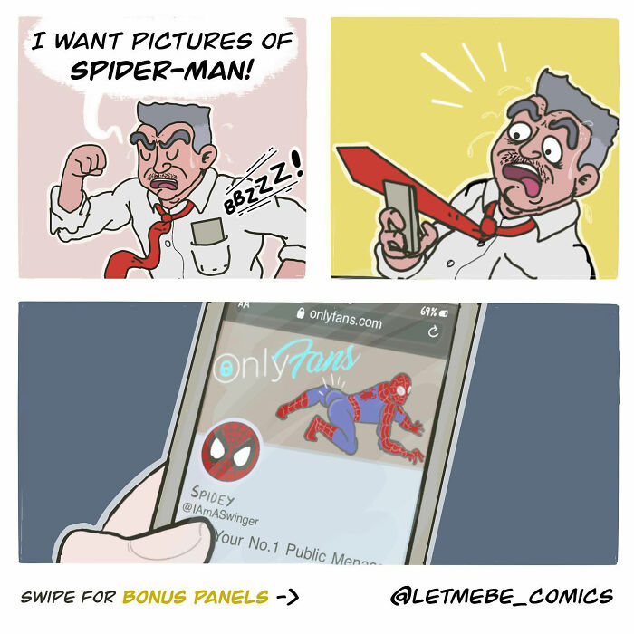This Comic Artist Gives Familiar Characters Hilariously Unhinged New Storylines (35 Pics)