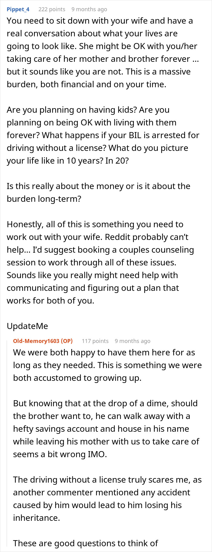 Financially Illiterate 27YO Gets Inheritance And Family Home, His BIL Is Starting Drama Financially Illiterate 27YO Gets Inheritance And Family Home, His BIL Is Starting Drama