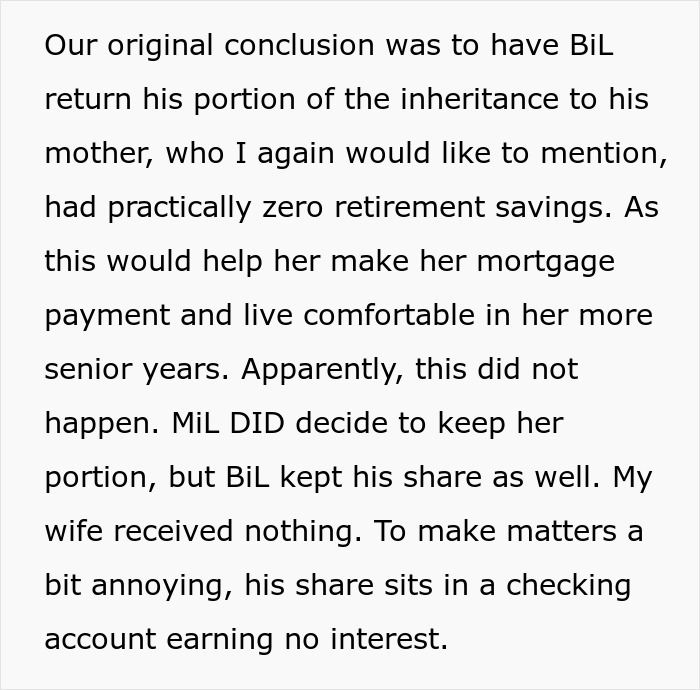 Financially Illiterate 27YO Gets Inheritance And Family Home, His BIL Is Starting Drama Financially Illiterate 27YO Gets Inheritance And Family Home, His BIL Is Starting Drama