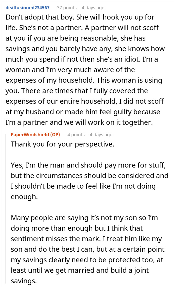 Guy Pays For Dinners, Bills, Gas And More, GF Still Wants Him To Split Her Son’s $1,300 Sports Fees Guy Pays For Dinners, Bills, Gas And More, GF Still Wants Him To Split Her Son’s $1,300 Sports Fees