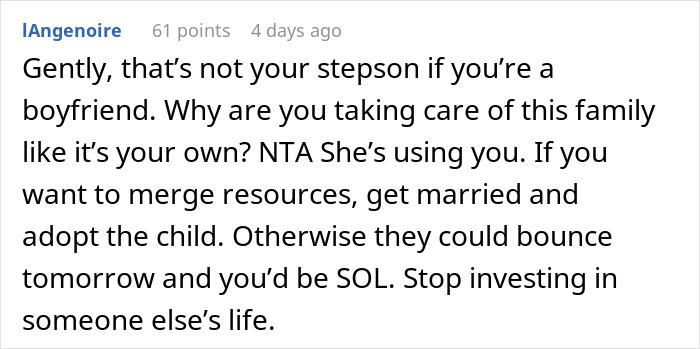 Guy Pays For Dinners, Bills, Gas And More, GF Still Wants Him To Split Her Son’s $1,300 Sports Fees Guy Pays For Dinners, Bills, Gas And More, GF Still Wants Him To Split Her Son’s $1,300 Sports Fees