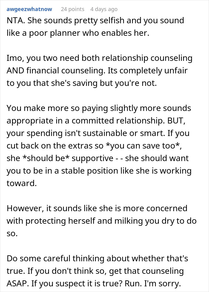 Guy Pays For Dinners, Bills, Gas And More, GF Still Wants Him To Split Her Son’s $1,300 Sports Fees Guy Pays For Dinners, Bills, Gas And More, GF Still Wants Him To Split Her Son’s $1,300 Sports Fees