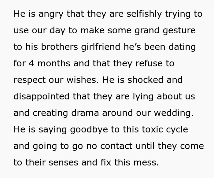 Wedding Dispute Shows How One Small Request From The In-Laws Can Tear A Family Apart Wedding Dispute Shows How One Small Request From The In-Laws Can Tear A Family Apart
