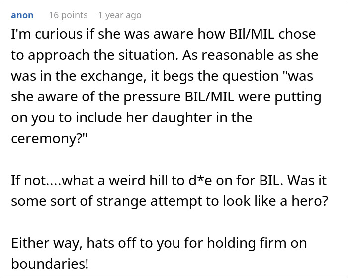 Wedding Dispute Shows How One Small Request From The In-Laws Can Tear A Family Apart Wedding Dispute Shows How One Small Request From The In-Laws Can Tear A Family Apart