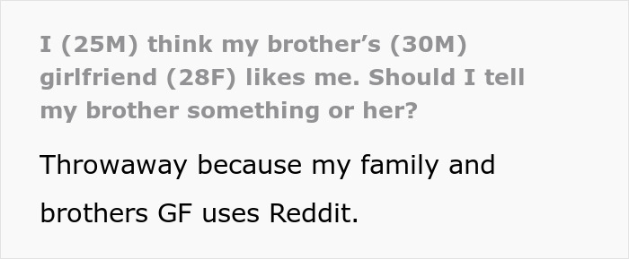 Man Explains Why He Thinks His Future SIL Is In Love With Him, Internet Can’t Help But Facepalm Man Explains Why He Thinks His Future SIL Is In Love With Him, Internet Can’t Help But Facepalm