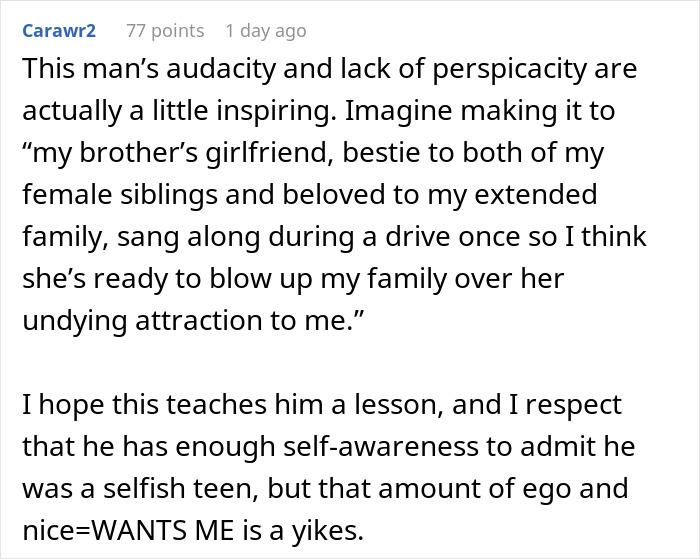 Man Explains Why He Thinks His Future SIL Is In Love With Him, Internet Can’t Help But Facepalm Man Explains Why He Thinks His Future SIL Is In Love With Him, Internet Can’t Help But Facepalm
