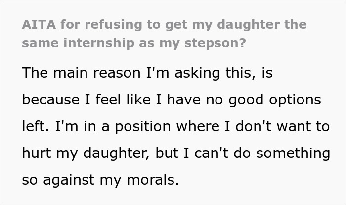 Dad Gets Both Kids Internships, Gets Blamed When One Thrives And The Other Does Not Dad Gets Both Kids Internships, Gets Blamed When One Thrives And The Other Does Not