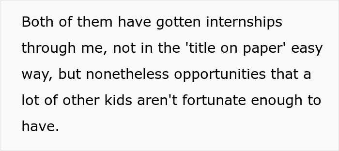 Dad Gets Both Kids Internships, Gets Blamed When One Thrives And The Other Does Not Dad Gets Both Kids Internships, Gets Blamed When One Thrives And The Other Does Not