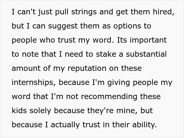 Dad Gets Both Kids Internships, Gets Blamed When One Thrives And The Other Does Not Dad Gets Both Kids Internships, Gets Blamed When One Thrives And The Other Does Not