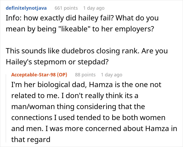 Dad Gets Both Kids Internships, Gets Blamed When One Thrives And The Other Does Not Dad Gets Both Kids Internships, Gets Blamed When One Thrives And The Other Does Not