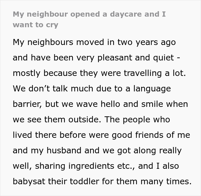Couple Can’t Believe What Their Neighbor Decides To Open In Her Home, Have To Live With Screaming And Crying Couple Can’t Believe What Their Neighbor Decides To Open In Her Home, Have To Live With Screaming And Crying
