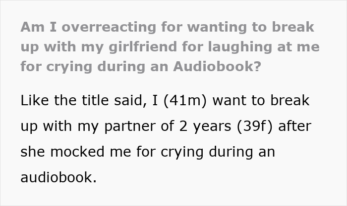 Man Shows His Vulnerable Side To His Girlfriend For The First Time, Her Response Leaves Him Packing His Bags