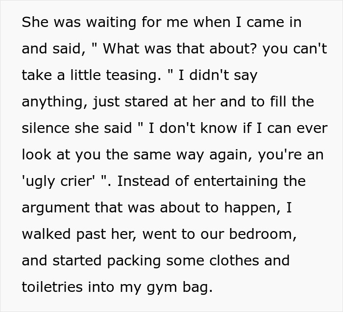 Man Shows His Vulnerable Side To His Girlfriend For The First Time, Her Response Leaves Him Packing His Bags