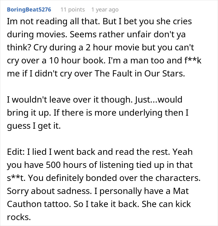 Man Shows His Vulnerable Side To His Girlfriend For The First Time, Her Response Leaves Him Packing His Bags