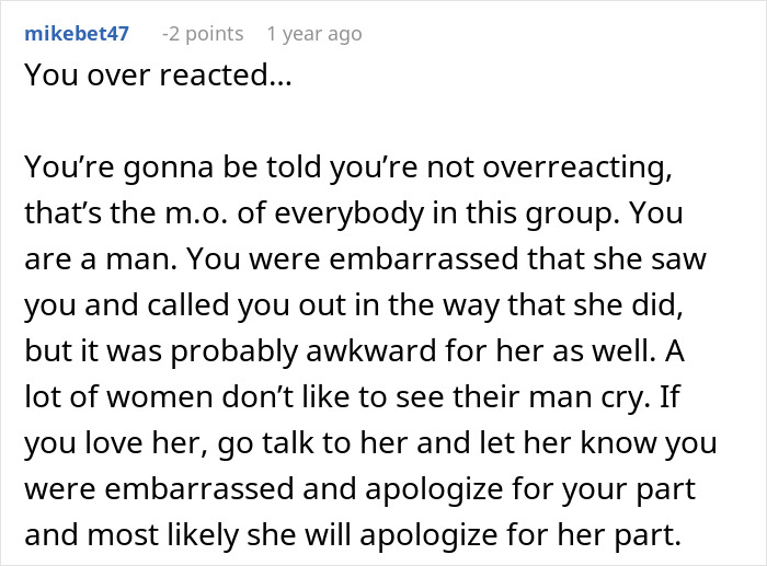 Man Shows His Vulnerable Side To His Girlfriend For The First Time, Her Response Leaves Him Packing His Bags