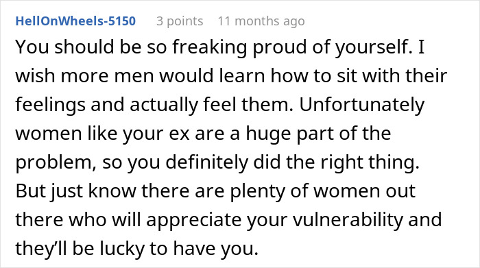 Man Shows His Vulnerable Side To His Girlfriend For The First Time, Her Response Leaves Him Packing His Bags