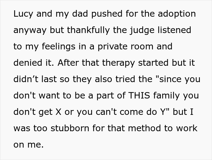 Woman Chooses To Be Adopted By Stepmom, Bro Refuses To Give Her Even A Dime Of His Inheritance Woman Chooses To Be Adopted By Stepmom, Bro Refuses To Give Her Even A Dime Of His Inheritance