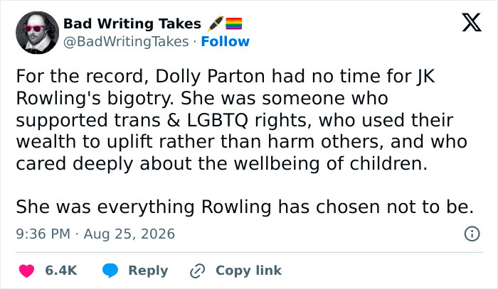 J.K. Rowling Accused Of Using Dolly Parton’s Passing As Yet Another Way To Spread Her Controversial Opinions J.K. Rowling Accused Of Using Dolly Parton’s Passing As Yet Another Way To Spread Her Controversial Opinions