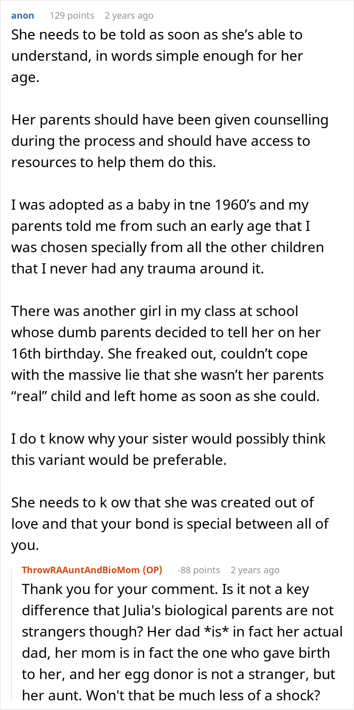 Woman Helps Her Sister Have A Baby, But The Sister Wants To Keep The Truth Secret For 18 Years