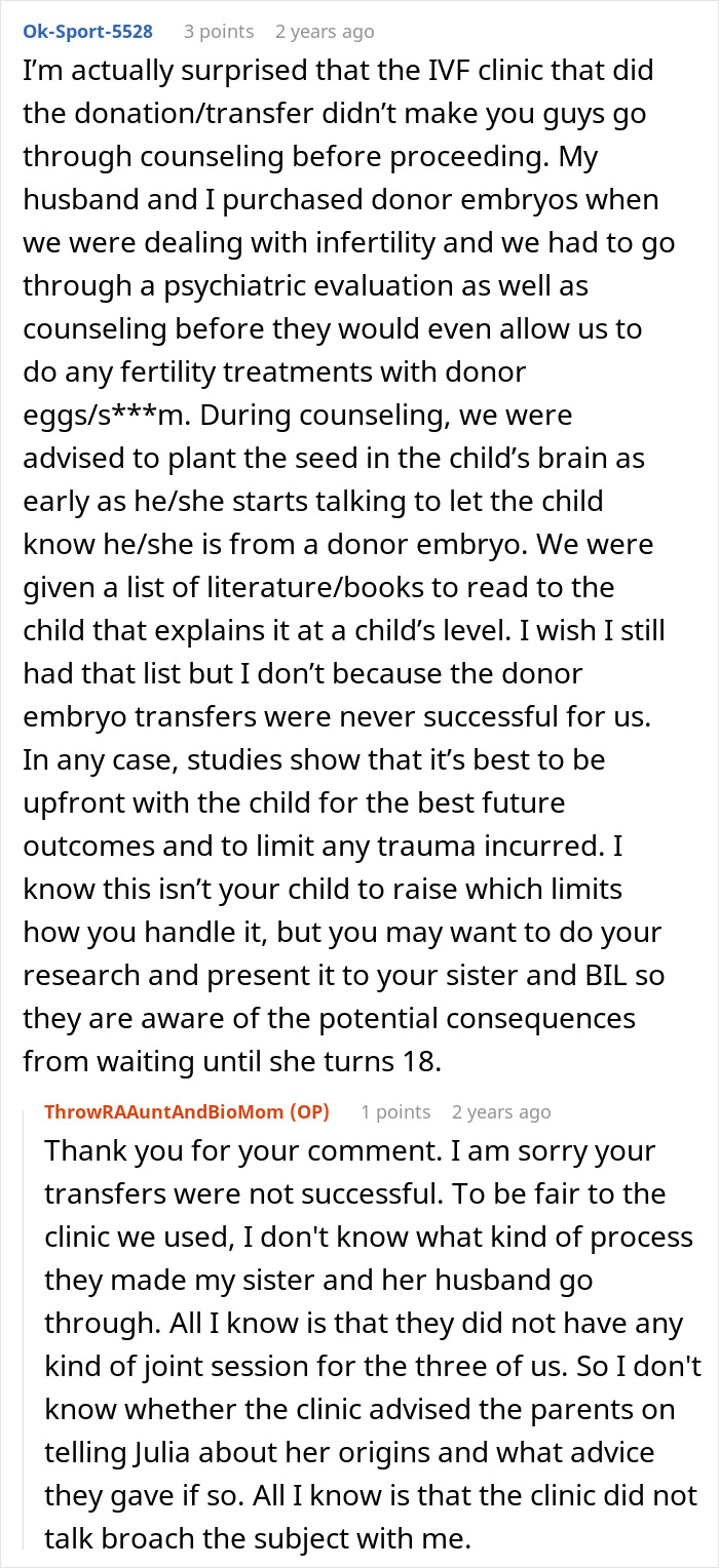 Woman Helps Her Sister Have A Baby, But The Sister Wants To Keep The Truth Secret For 18 Years