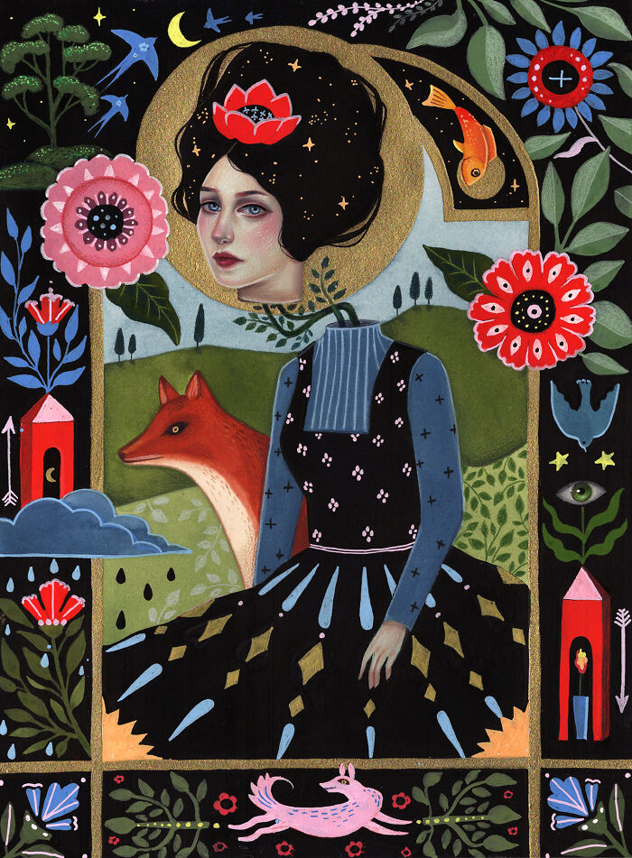 24 Folk-Inspired Artworks By Aunia Kahn Where Traditions, Symbolism, And Imagination Collide