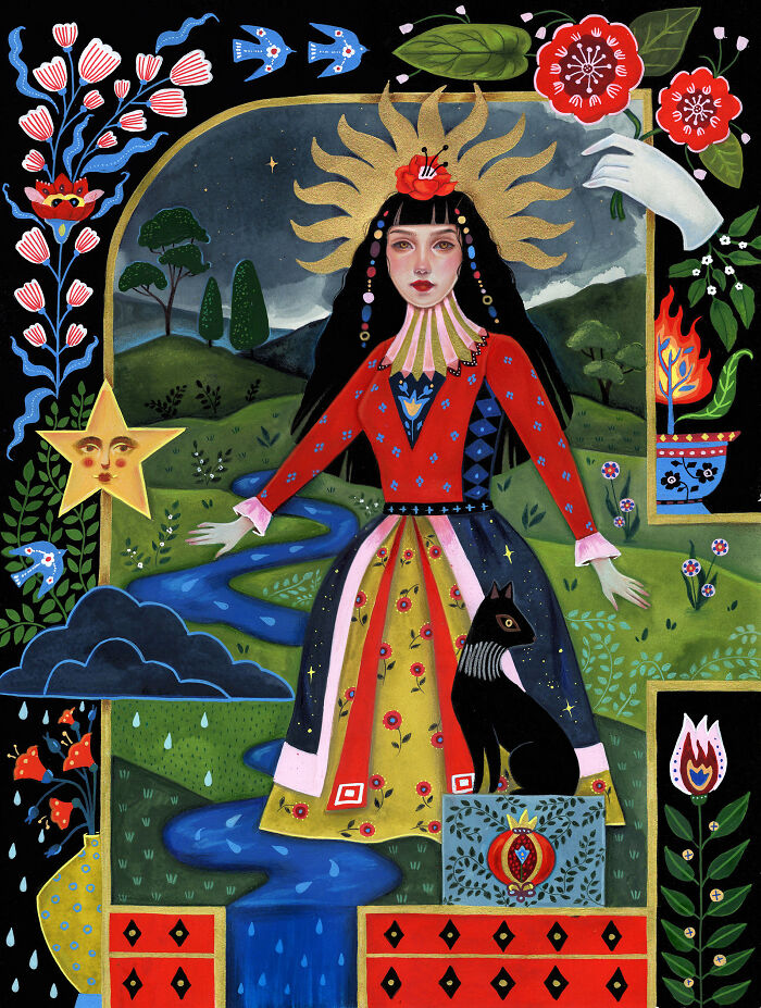 24 Folk-Inspired Artworks By Aunia Kahn Where Traditions, Symbolism, And Imagination Collide
