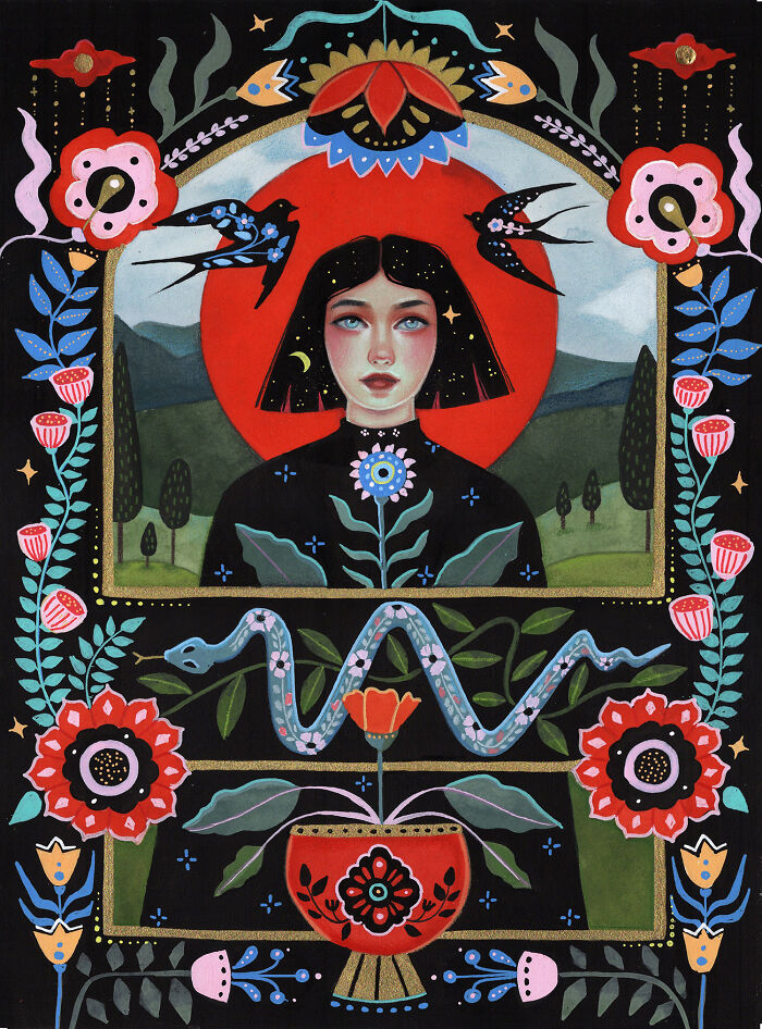 24 Folk-Inspired Artworks By Aunia Kahn Where Traditions, Symbolism, And Imagination Collide