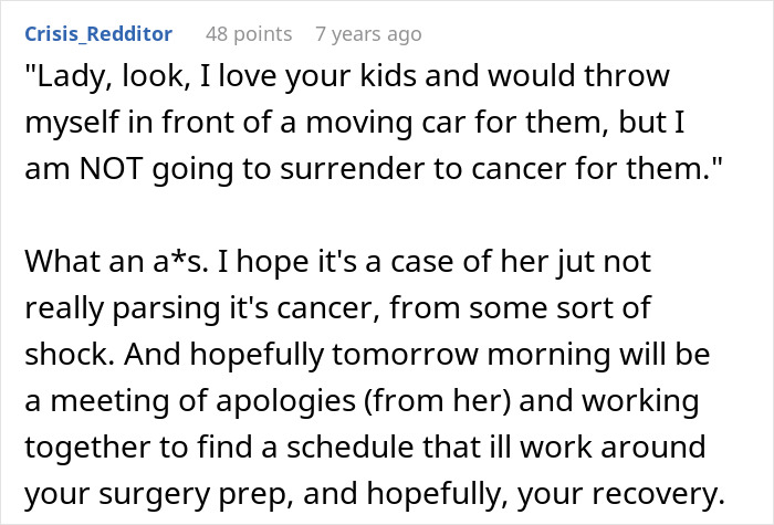 Entitled Mom Expects Nanny To Reschedule Her Life-Saving Surgery, Gets A Harsh Reality Check Entitled Mom Expects Nanny To Reschedule Her Life-Saving Surgery, Gets A Harsh Reality Check