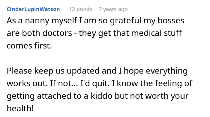 Entitled Mom Expects Nanny To Reschedule Her Life-Saving Surgery, Gets A Harsh Reality Check Entitled Mom Expects Nanny To Reschedule Her Life-Saving Surgery, Gets A Harsh Reality Check