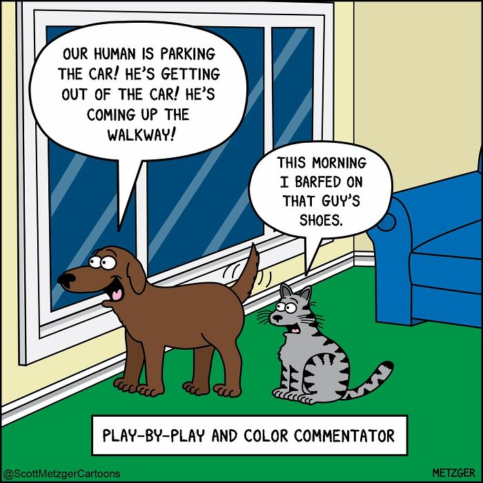 Scott Metzger Turns The Weird Logic Of Cats And Dogs Into 62 New Relatable Comics Scott Metzger Turns The Weird Logic Of Cats And Dogs Into 62 New Relatable Comics