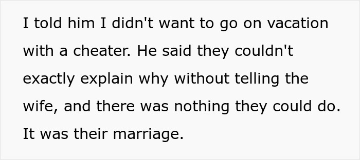 Guy&rsquo;s Affair Gets Exposed Before A Group Vacation, He Somehow Takes Two More Cheaters Down With Him