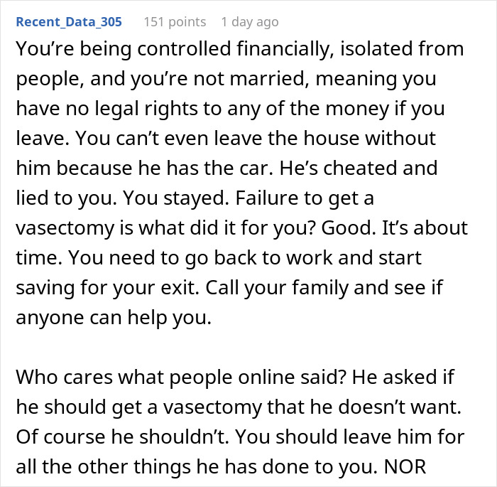 Woman Greatly Underreacts When Husband Refuses To Get A Vasectomy After What She&rsquo;s Been Through
