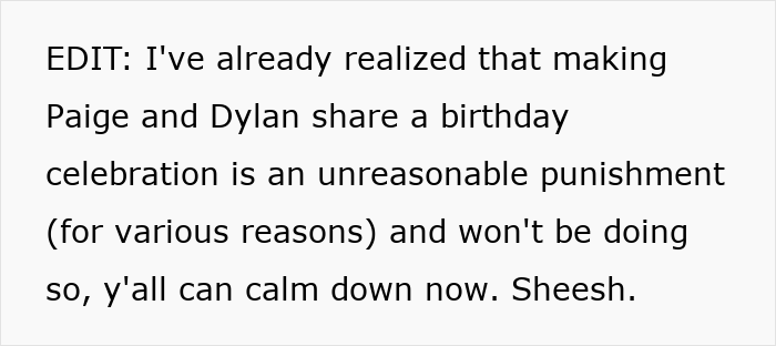 Daughter Excludes Twin Brother From Birthday Plans Without Telling Him, Mom Cancels Her Party Daughter Excludes Twin Brother From Birthday Plans Without Telling Him, Mom Cancels Her Party