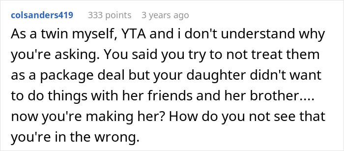 Daughter Excludes Twin Brother From Birthday Plans Without Telling Him, Mom Cancels Her Party Daughter Excludes Twin Brother From Birthday Plans Without Telling Him, Mom Cancels Her Party