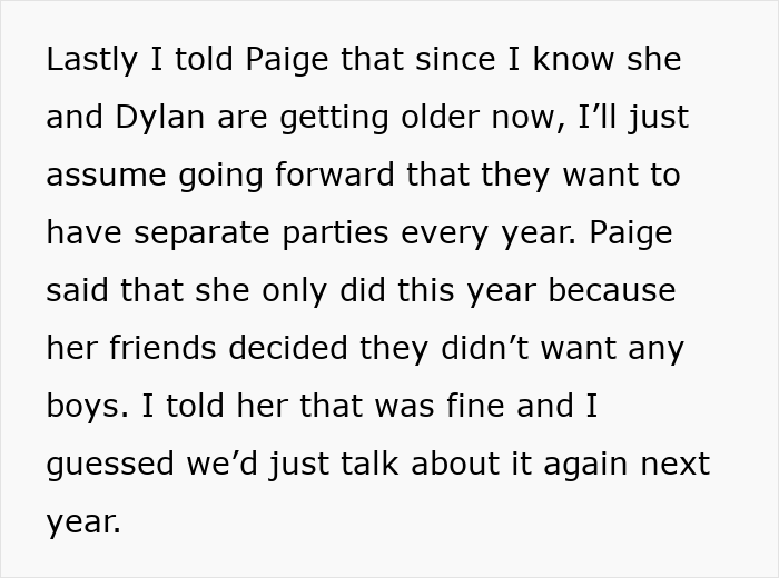 Daughter Excludes Twin Brother From Birthday Plans Without Telling Him, Mom Cancels Her Party Daughter Excludes Twin Brother From Birthday Plans Without Telling Him, Mom Cancels Her Party