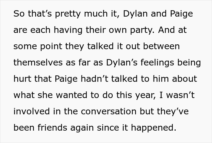 Daughter Excludes Twin Brother From Birthday Plans Without Telling Him, Mom Cancels Her Party Daughter Excludes Twin Brother From Birthday Plans Without Telling Him, Mom Cancels Her Party