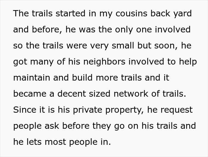 Entitled Mom “Childproofs” Private Mountain Bike Trail For Her Kid, Vanishes When Owner Mentions Cops Entitled Mom “Childproofs” Private Mountain Bike Trail For Her Kid, Vanishes When Owner Mentions Cops
