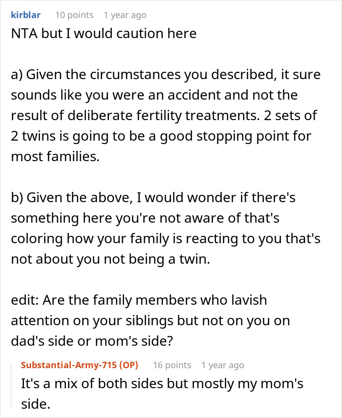 Parents Celebrate Their Twins But Overlook 17YO, Say He’s Manipulating Them When He Needs Attention Parents Celebrate Their Twins But Overlook 17YO, Say He’s Manipulating Them When He Needs Attention