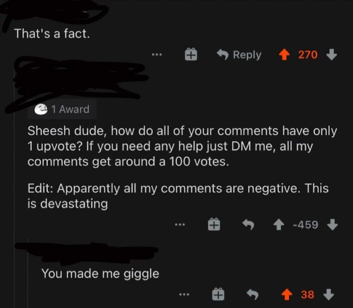 84 Comments That Were Downvoted To Oblivion For Good Or Completely Random Reasons 84 Comments That Were Downvoted To Oblivion For Good Or Completely Random Reasons