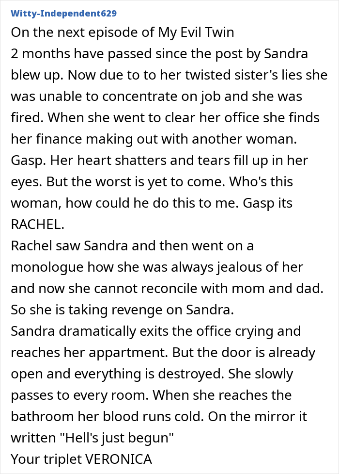 Chaotic And Crazy Twin Story Leaves People Wondering Who The Actual Sociopath Is Chaotic And Crazy Twin Story Leaves People Wondering Who The Actual Sociopath Is